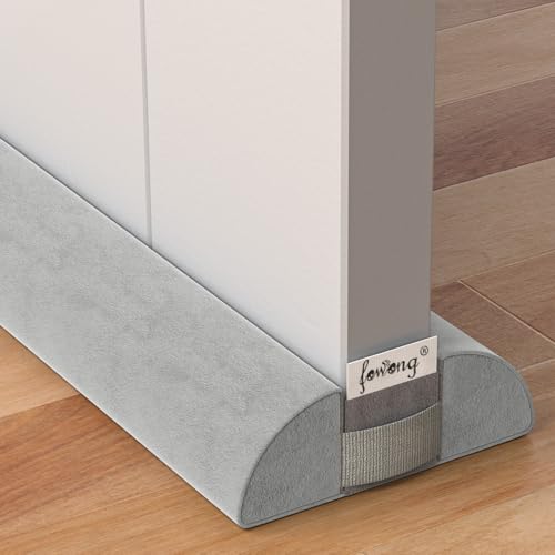 fowong Door Draft Stopper 36" Adjustable Under Door Draft Stopper Soundproofing 30 Inch to 36 Inch Triangle Noise Blocker Seal Large Gap up to 1.7", Easy to Install Grey - color: Gray, size: 36in