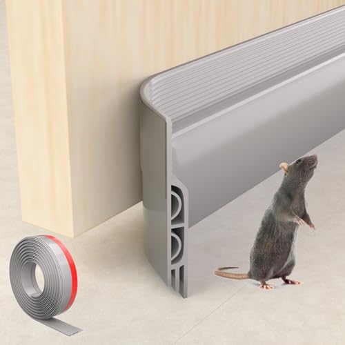 KNEELISA 39" Gray Under Door Draft Stopper Exterior,Bottom Door Sweep Sound Proofing,Soundproofing Noise Blocker,Gap Filler Soundproof Seal Strip - color: Gray, size: 39 Inch