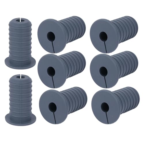 4pcs 3/4 Inch Cable Grommets for Starlink, Anti-Slip Cable Routing Kit Split Wall Hole Pass Through Bushing Grommet for Ethernet/TV Wires Waterproof Cord Protection Accessories Part (19mm Dia, Gray) - color: Gray