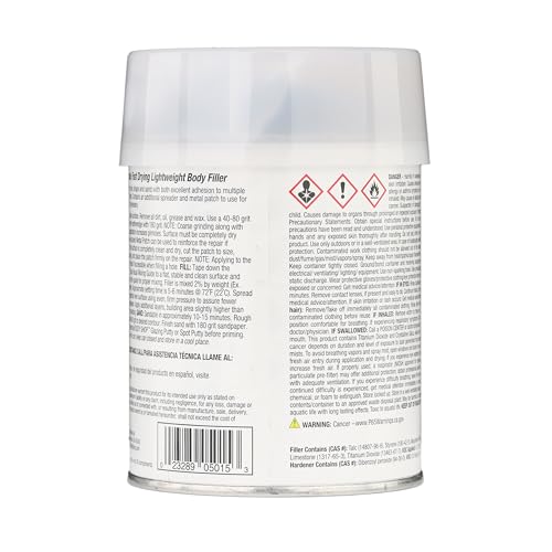 Evercoat Body Shop 105015 Pro-Grade Body Filler Kit, Easy to Build and Shape, Multipurpose for Dents in Aluminum, Fiberglass & More, Easy Mix Hardener Included 13 Fl Oz. - size: 13 Fl Oz., style: Body Filler Kit
