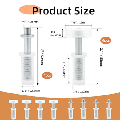 8pcs Bi-Fold Door Hardware Kits - Closet Doors Top Roller Guide and Top Pivot, Bifold Door Repair Kit Spring Loaded Sliding Closet Door Hardware for Barn Folding Shower Doors