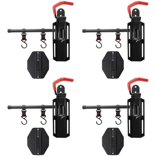 Swivel Bike Wall Mount, Bike Hangers for Garage, Space-Saving Vertical Bike Rack, Sturdy Bike Storage Rack Holds Up to 66lbs with No-scratch Protection, Easy to Install, 4 Pack - style: Type B：4 Pack