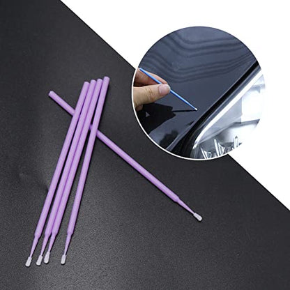 200 Pcs Automotive Touch Up Paint Brushes,Disposable Micro Paint Chip Repair Applicators for Automotive Paint Detailing, Stone Chips,Scratches(1.0, 1.3, 1.8, 2.5MM, Multi)