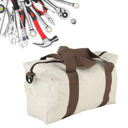 Wide Mouth Tool Bag, Tool Storage Bag, Zippered High Bearing Multi Use Tool Tote Bag, Portable Home Tool Organizer Handbag for Electrician, Hardware(18")