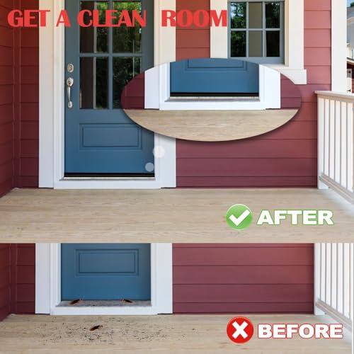 39” Door Sweep for Bottom of Door, Self-Adhesive Door Draft Stopper with Installation-Free Brush, Weather Stripping Seal for Dust, Noise & Air Insulation, Black
