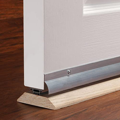 M-D Building Products 06015 36 in. Silver Aluminum L-Shape Screw-on Under Door Seal - color: Silver