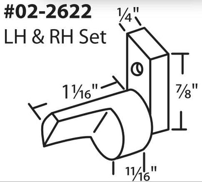 WRS 1-1/16" x 7/8" Pivot Bar Set – Left & Right Hand Pivot Bar Replacement – Tilt Window Sash Connector – Fixes Window That Won’t Tilt or Stay Balanced (White) - color: 1-1/16" Left & Right Hand Pivot Bar Set - White Nylon