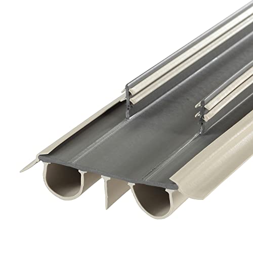M-D Building Products 43820 Vinyl Concealed Kerf/Channel Fit Under Door Seal, Easy-to-Install Draft Stopper, Energy-Saving Door Insulation, Noise Reduction, Ideal for Home (36 Inch, Beige)