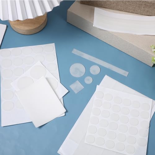 132 Pcs Rubber Dots for Non Slip, Anti Slide Furniture Grips Anti-Scratch Rubber Floor Protectors for Cabinet Doors Furniture Desks Floor Drawers Translucent Matte