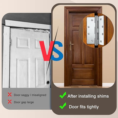 10 Pack Door Hinge Shims, 4 Inch Lenth 0.040 Inch Thickness Hardware for Door Hinge Repair Kit (Style A) - style: Style A