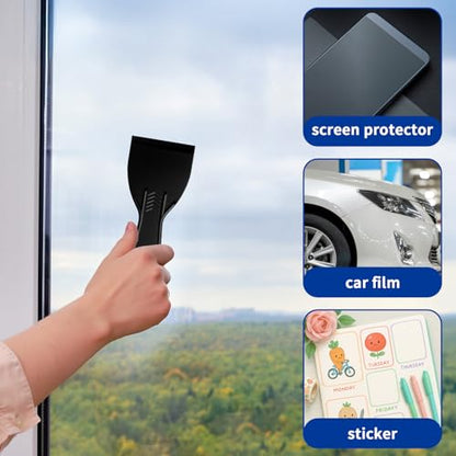 6-Pack Putty Knife - 1.5‘’ 2‘’ 3‘’ Black Plastic Putty Knife - Flexible Plastic Paint Scraper Tool for Repairing Walls, Spackling, Scraping, Plaster, Spackle, Spreader - Tamale Spackle Tools