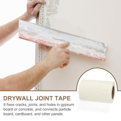 PATIKIL Drywall Repair Mesh Tape, 8 inch x 164 ft Fiberglass Repair Patch Self-Adhesive Dry Wall Joint Tape 8 Mesh Wall Hole Crack and Seam Patch, White - size: 8 inch x 164 Feet