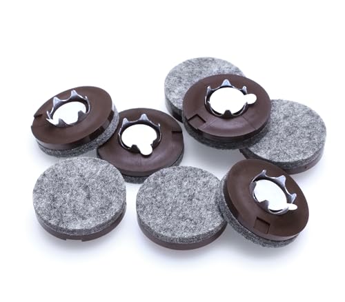 Slipstick GorillaFelt 1-1/2 Inch Felt Glides/Furniture Feet Floor Protectors (Set of 8 Sliders) Nail On Felt Furniture Pads Guaranteed to Stay On, Round, CB270-8 - size: 1-1/2 Inch 8 Pack
