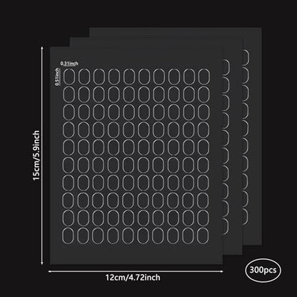 300 Pcs Sticky Dots Mounting Putty Sticky Tack, Removable Non-Marking Adhesive Dots Clear Double Sided for Crafts Balloons Festival Home Office Party Decorations (0.31" X 0.51") - size: 300pcs-0.31" X 0.51"