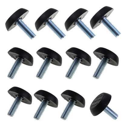 1/4-20 UNC Thread Adjustable Furniture Levelers Table Feet Screw in Threaded, Screw on Chair Foot Glides Leveling for Tables, Chairs, Furniture Legs(1/4"-12PCS) - size: 1/4"-12PCS