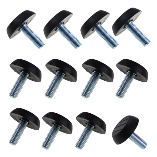 5/16-18 UNC Thread Adjustable Furniture Levelers Table Feet Screw in Threaded, Screw on Chair Foot Glides Leveling for Tables, Chairs, Furniture Legs(5/16" -12PCS) - size: 5/16"-12PCS