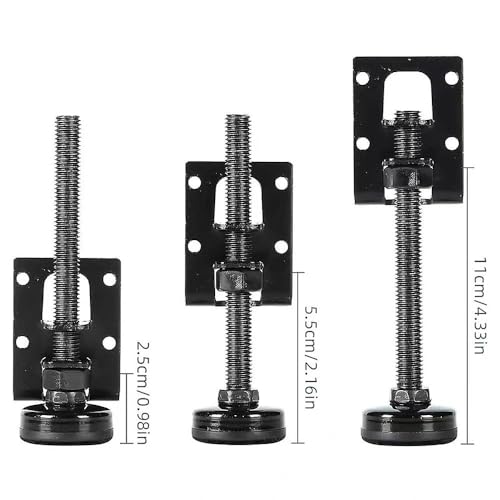 Heavy Duty Leveling Feet Furniture Legs 4 Pack, Sturdy Adjustable Furniture Levelers for Table, Workbench, Cabinet, Wardrobe, Non-Slip & Rustproof Support with Floor Protection