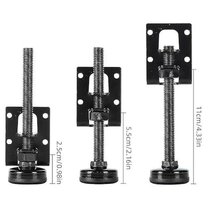 Heavy Duty Leveling Feet Furniture Legs 4 Pack, Sturdy Adjustable Furniture Levelers for Table, Workbench, Cabinet, Wardrobe, Non-Slip & Rustproof Support with Floor Protection