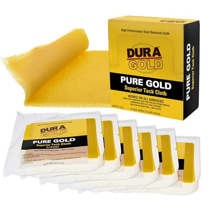 Dura-Gold - Pure Gold Superior Tack Cloth (Pack of 6), Woodworking, Automotive Paint, Tack Cloth Autobody Painting, Painters Cloths, Dust Rags, Stain Rags, Wood Staining Pads, Tac Cloths, Tacky Towel - size: 6 Count