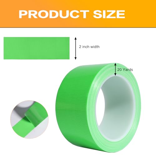 Light Green Duct Tape Heavy Duty, Waterproof Strong Adhesive Duct Tape for Indoor Outdoor Repairs Packaging Arts Crafts Projects, Tear by Hand 2 Inch x 20 Yards - color: Light Green
