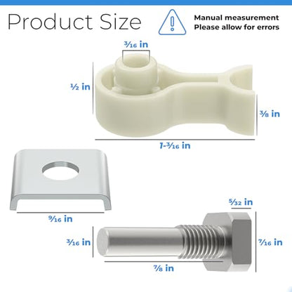 PalpitateC Glass Shower Door Repair Kit with Stainless Steel Pivot Pin and Plastic Pivot Bushing Replacement for Framed Shower Doors - size: #SDPP01 and #SDPB1871