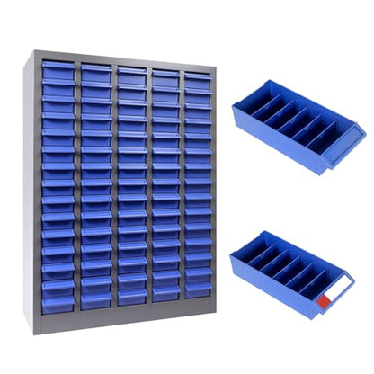 75 Drawer Nut and Bolt Organizer Cabinet, Small Parts Storage Cabinet Bolt Bin with Dividers & Labels, 26"X 9"X 36" Steel Frame Tool Organizer Parts Cabinet for Garage Hardware & Screw Storage - size: 75-Drawer