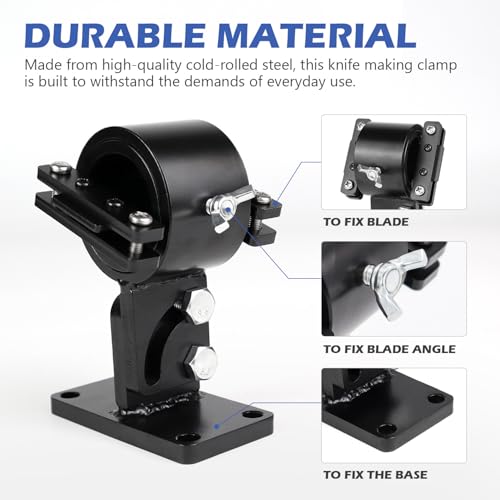SCOTTCHEN Swivel Knife Making Vise, Knife Vise Tool, Knife Making Clamp,Work Bench Vise Tilts Rotates for Knife Making 360 Degree-1 Pack - style: Knife Making Vise