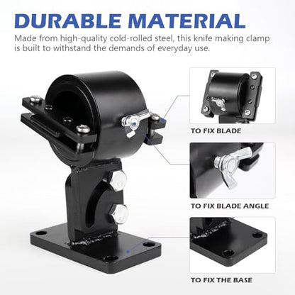 SCOTTCHEN Swivel Knife Making Vise, Knife Vise Tool, Knife Making Clamp,Work Bench Vise Tilts Rotates for Knife Making 360 Degree-1 Pack - style: Knife Making Vise