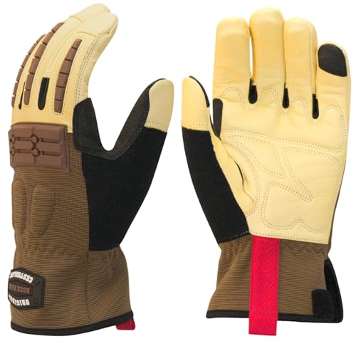 Cestus RH Original, Goatskin Leather Work Gloves for Men, Heavy Duty Working Gloves for Construction, Warehouse, Gardening - size: 3X-Large