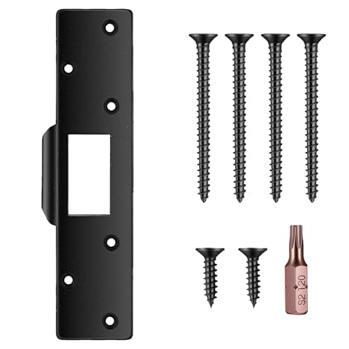 7" Deadbolt Strike Plate Extra Long Door Strike Plate Heavy Duty Version Security Latch Strikes Oversized Striker to Repair Damaged Worn Frame/Slot/Jamb Door Backplate Large Hole to Fix Latch Sticking