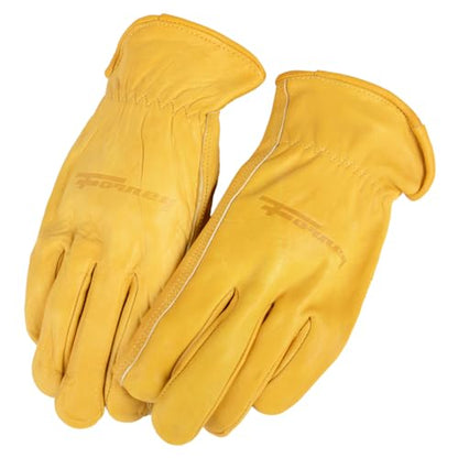 Forney, 53050, Premium Cowhide Leather Driver Work Gloves, Size Men's 2XL