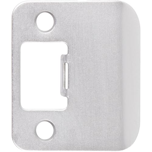 Round Corner Extended Lip Strike Plate, 2-1/4" x 1-1/2", (2" Overall Length), Satin Chrome by Stone Harbor Hardware - color: Satin Chrome