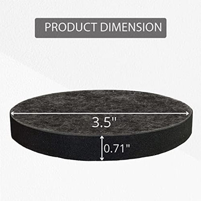Performore 16 Pack Heavy-Duty Felt Furniture Sliders 3.5-Inch Round Floor Protectors Reusable Pads for Moving Chairs, Sofas, Tables on Carpet & Hardwood