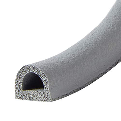 Frost King P D-Section Rubber Self-Stick Weatherseal Tape, 5/16" W, 1/4" T, 17 ft L, Grey - size: 5/16" W, 1/4" T, 17 ft L, style: D-Section, 5/16" W, 1/4" T, 17 ft L, Grey