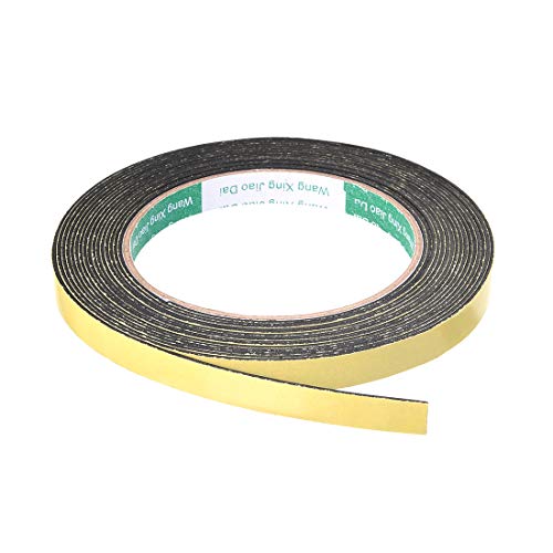 uxcell Sealing Foam Tape 10mm Wide 1mm Thick 5m/16.4ft Long, Self Adhesive Weather Strip for Window Door Insulation - size: 10mmx1mmx5m