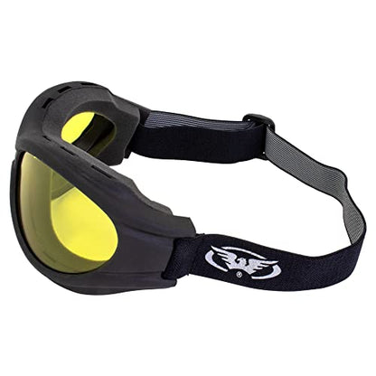 Global Vision Eyewear Big Ben Motorcycle Goggles Fit Over Most Glasses - color: Yellow