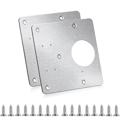 Cabinet Hinges Repair Plate,Stainless Steel Hinge Repair Brackets Kit,Kitchen Cupboard Door Hinge Repair Plate Kit Includes Fixing Screws,Protect Wooden Kitchen Cabinet Door,Furniture(2 PCS)… - size: 2 PCS