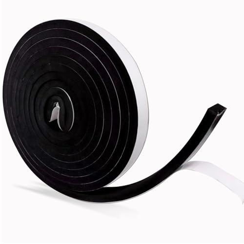 High Density Weather Stripping - 1 Inch Wide x 3/8 Inch Thick, Self-Adhesive Foam Insulation Strip for Door & Window AC, 16.5 Feet - size: 1In x 3/8In x 16Ft