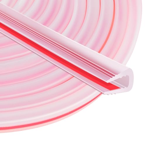 ToLanbbt Rubber Edge Trim U Channel, 1/16" Self Adhesive Sheet Metal Edge Guard Protector, EPDM Seal Strip for Car Doors, Steel Plates, Glass, Hatches, Table Corners, Fit 1/16"(1.6mm), 40Ft, Clear - color: Clear, size: 1/16" x 40'L
