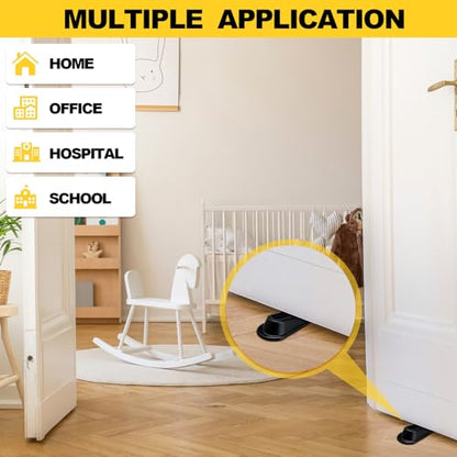 Frienda 24 Pcs Door Stoppers Heavy Duty Door Stop Wedge Rubber Door Stoppers for Door Bottom Carpet Tile Concrete Wooden Floor