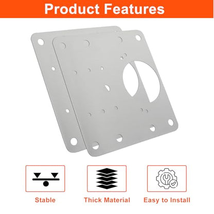 12 PCS Stable Cabinet Hinge Repair Plate Kit, Stainless Steel Brackets Mounting Screws, Protective Repair Board for Kitchen Cabinet, Cupboard Doors and Furniture