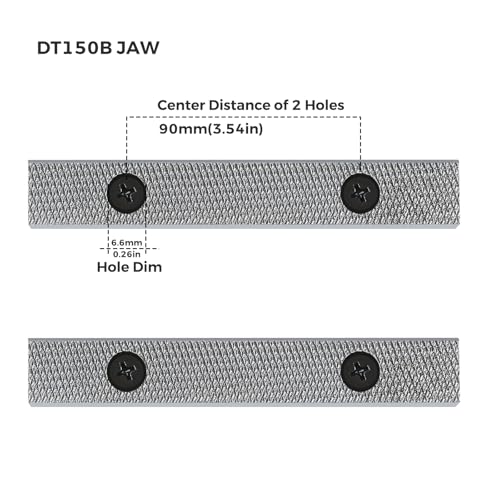 Forward 6 Inch Replacement Steel Jaw Plates (1 Pair) and Screws for DT150B Multipurpose Vise - size: 6 Inch-DT150B