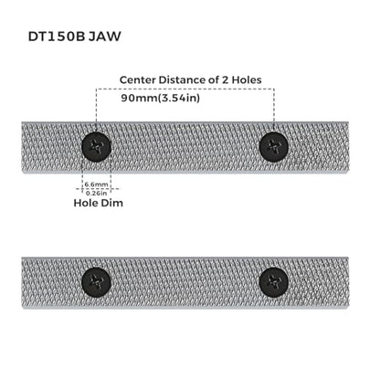 Forward 6 Inch Replacement Steel Jaw Plates (1 Pair) and Screws for DT150B Multipurpose Vise - size: 6 Inch-DT150B