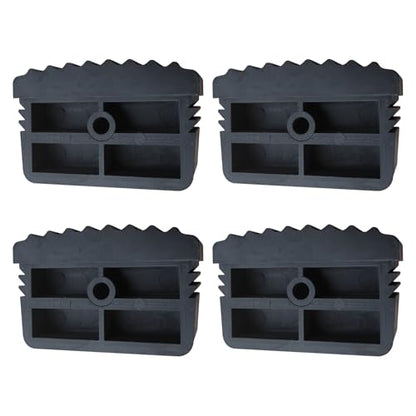 4Pcs Ladder Feet Mat Non- Slip, Ladder Feet Covers Extenstion Ladder Cover Household Rubber Stair Foot Pads, Steep Ladder Foot Pads Cushion Security Bumpers Replacement for Ladder Accessorie