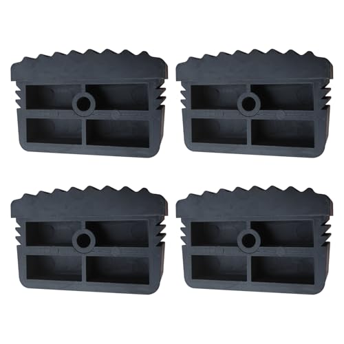 4Pcs Ladder Feet Mat Non- Slip, Ladder Feet Covers Extenstion Ladder Cover Household Rubber Stair Foot Pads, Steep Ladder Foot Pads Cushion Security Bumpers Replacement for Ladder Accessorie