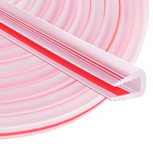 ToLanbbt Rubber Edge Trim U Channel, 1/8" Self Adhesive Sheet Metal Edge Guard Protector, EPDM Seal Strip for Car Doors, Steel Plates, Glass, Hatches, Table Corners, Fit 1/8"(3.2mm), 20Ft, Clear - color: Clear, size: 1/8" x 20'L