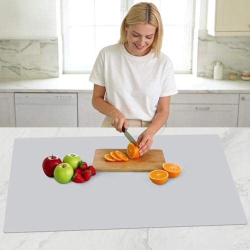 Extra Large Silicone Mat for Kitchen Counter 36" x 24" Silicone Table Mat for Resin Workbench Mat Heat Resistant Mat CoffeeBar Mat, Gray - color: 02 Gray, size: 36"L x 24"W