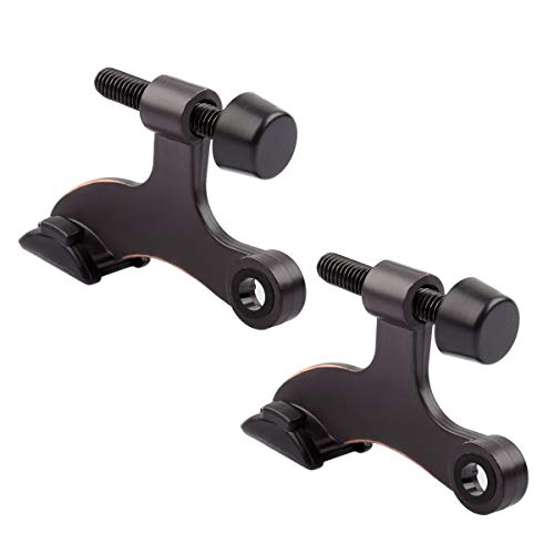 2 Pack Hinge Pin Door Stopper Oil Rubbed Bronze - Adjustable Heavy Duty Hinge Pin Door Stop with Black Rubber Bumper Tips - color: Oil Rubbed Bronze, size: 2 Pack