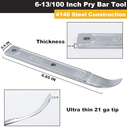 AKGUN 4140 Pry Tool, Car Trim Removal Tool Kit, Trim Removal Tool Pry Tool, Mighty Miniature Portable Multitool, Door Panel, Window Screen Removal