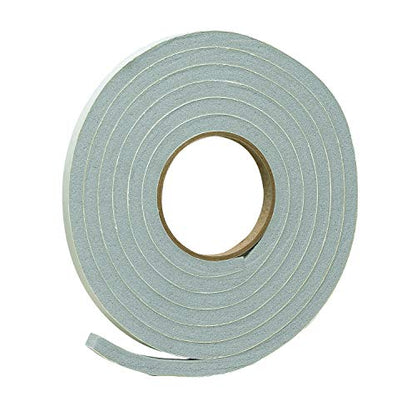 Frost King Vinyl Foam Tape - Closed Cell - Moderate Compression, 1/2 W", 3/8" Thick, 10' L, Grey - size: Pack of 1, style: 1/2"W,3/8"T,10\'L,Grey